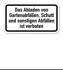 Schild Abfallentsorgung Mit Symbolen Restmull