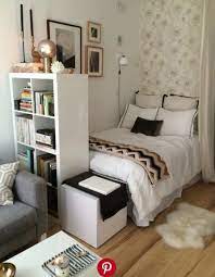 40 Ideas To Make A Small Bedroom Feel Huge Dorm Room Diy Small Room Design Apartment Decor