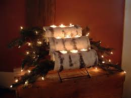 Birch Logs For Fireplace Display Three Tier Birch Yule Log Cradle With Birch Logs And Prelit Evergreen Boughs Yule Christmas Decorations Jingle All The Way