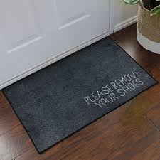 Please Remove Your Shoes Message Doormat Grey Door Mat Indoor Door Mats Shoes Off Sign