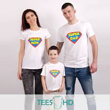 T Shirt Mommy Daddy Kid Super Father Super Mother Super Kid T Shirts Mommy Daddy Shirts Mommy Daddy Baby Shirts Family Shirts Teeshd Custom T Shirt