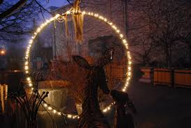 Light Ring Hanging Lights Outdoor Christmas Planters Circle Light