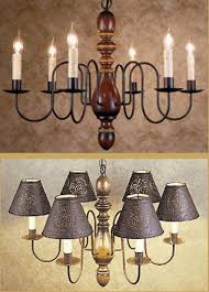 Tin Whistle Primitive Country Chandelier 6 Arm Country Chandelier Primitive Lighting Colonial Dining Room