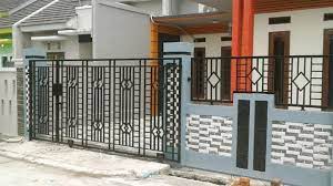 Batu alam andesit polos bakar foto pagar rumah minimalis terkini. Harga Pagar Minimalis Tasikmalaya Bengkel Las