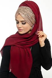 Aise Tesettur Bordo Abiye Sal Modelleri Basortusu Modasi Turbanlar Mavi Abiye