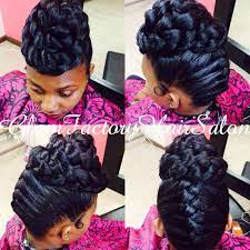French Braid Twisted Updo Prom Hair Fancy Style Professional Glam Glamfactory Glamfact Natural Hair Styles Natural Hair Updo Black Hair Updo Hairstyles