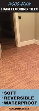 Waterproof Interlocking Reversible Wood Grain Floor Foam Tiles Basement Decor Tile Floor Flooring