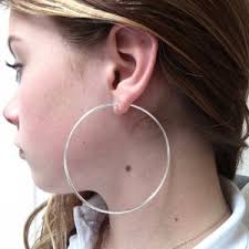 Orecchini a cerchio con pavé di diamanti CZ da 1,5” in argento sterling  925, confezione regalo, nuovissima tendenza, donna per tutte le età