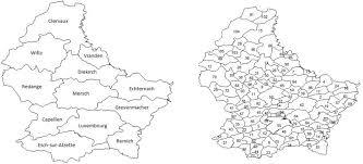 Luxemburg), officially the grand duchy of luxembourg, is a landlocked country in western europe. Map Of Luxembourg By Cantons Left And Municipalities Right 1 Download Scientific Diagram