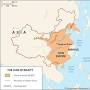 map of the han empire from www.britannica.com