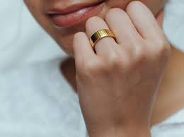 Proposing to the love of your life? Textured Cigar Band In 14k Gold Little Sky Stone
