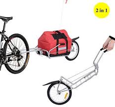 That has to be the smallest car top cargo box i've ever seen, where did you find it? Aosom 2 In 1 Single Wheel Bicycle Bike Cargo Trailer Garden Utility Cart Carrier W Storage Bag Silver Red Amazo Bike Accesories Bicycle Trailer Bicycle Bike