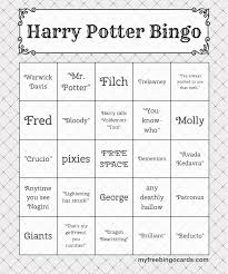 Free Printable And Virtual Bingo Cards Harry Potter Printables Harry Potter Games Harry Potter Activities