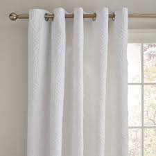 This includes popular colours such as white, pink, blue cream, green, navy, teal, black, and even silver and gold. Mandalay White Blackout Eyelet Curtains Blackout Eyelet Curtains Curtains White Curtains Bedroom