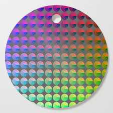 Rainbow Pie Chart Pattern Cutting Board By Anjchang