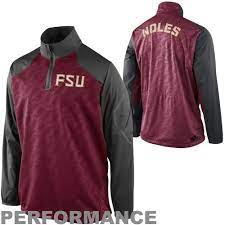 College Nike Florida State Seminoles Fsu Performance Fly Rush Quarter Zip Pullover Jacket Garnet Blac Seminole Florida State Seminoles Quarter Zip Pullover