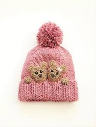 Baren Sie Hut Kinder Wintermutze Mutze Strickmutze Pom Pom Baren Kinder Knitbeanie Mutze Strickm Krose Sapka Baby Knitting Patterns Orme Olmayan Desenler