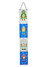 Height Chart For Boys Bedroom Or Baby Nursery Blue Robot