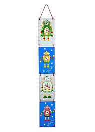 height chart for boys bedroom or baby nursery blue robot