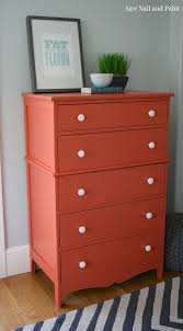 Black And Orange Dresser Pin On Painted Furniture