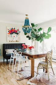 A Colorful Canadian Home Full Of Flowers Art Bohemian Dining Room Eclectic Dining Room Traditional Dining Chairs