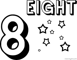 Download and print these number 8 coloring pages for free. Number 8 Stars Coloring Page Coloringall