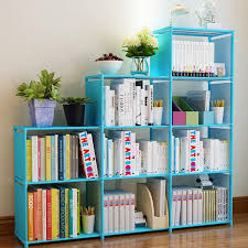 To achieve this goal, i built diy garage storage shelves to organize the spare space we have. Amazon Com Oppsdecor 9 Cubes Bookshelf 4 Tier Shelf Adjustable Diy Bookcases For Kid Book Shelf Organizing Storage Shelving Cabinet For Bedroom Living Room Office Blue Home Kitchen