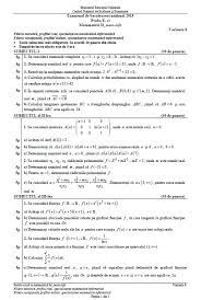 Subiecte matematica bac 2019 profil mate info bac 2019. Subiecte MatematicÄƒ 2019 Bacalaureat Profil Mate Info Tehnologic È™i È™tiinÈ›e Ale Naturii