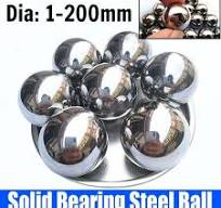 High Precision Chrome GCR15 Steel Solid Steel Ball Bearings - Dia 1mm to 200mm