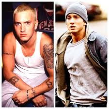 Marshall Mathers - 8 Mile (2002) #3🥉 Portraying: Eminem (B-Rabbit)  Directed by: Curtis Hanson Screenplay by: Scott Silver "F*** the lotto,  I'll get those 7 digits from yo momma for a dolla