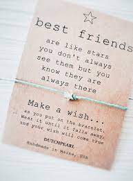 Gifts for long distance friends 1. Best Friend Wish Bracelet Long Distance Friendship Gift Etsy