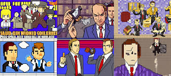 saul goodman in ace attorney, award-winning pixel art