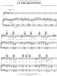 You were the word at the beginning is a english love song.you were the word at the beginning song is sung by hillsong worship.you were the word at the beginning song's music is given by ubem while lyrics are penned by fielding benjamin david, ligertwood brooke.this song's tittle or original name is what a beautiful name.what a beautiful name song's lyrics are given below…. Donna Lewis At The Beginning Sheet Music In B Major Transposable Download Print Sku Mn0026399