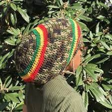 Rasta Crochet Tam Dreadlock Hat Medium Rasta Hat Jamaican Etsy In 2021 Crochet Knitted Hats Rasta