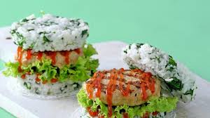 Cabai hijau besar/cabai merah besar.burger vegan berbahan dasar tahu ini mudah dan cepat dibuat the spruce eats membagikan resep burger tahu. Resep Burger Nasi Ayam Hidangan Lain Untuk Berbuka Puasa