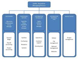 organisational chart of the division of finance and