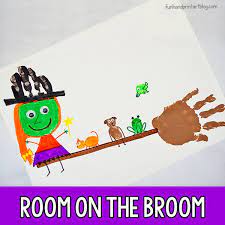 The bafta nominated app is available on ios and android. Fun Room On The Broom Craft Idea Handprint Broomstick And Witch