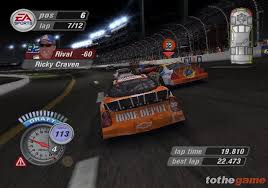 Car skins can be easily updated, customized, and swapped online; Nascar Thunder 2004