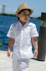 Linen Cotton Traditional Cuban Guayabera For Kids Bgs001 Kids Wear Guayabera Guayabera Outfit