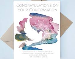 Custom personalized name confirmation congratulati…. Confirmation Card Etsy