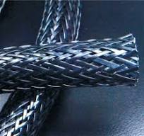 PA66 Nylon Braided Sleeving - 19, black, 50