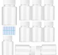 10Pcs Clear Pill Bottle Plastic Medicine Bottle Empty Reagent Bottle  Chemical Containers with Caps for Liquid Solid Powder Medicine 100ML With  Sticker