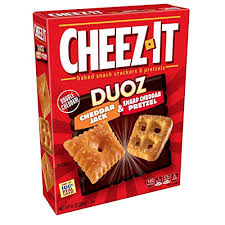 cheez it duoz baked snack cheese crackers and pretzels