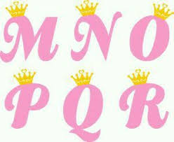 Letras Rositas Con Corona M N O P Q R Letras De Burbujas Moldes De Letras Cursiva Moldes De Letras