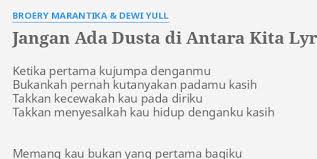 Broery marantika dewi yull jangan ada dusta diantara kita hq audio mp4. Rosa Bild Broery Marantika Jangan Ada Dusta Diantara Kita Lirik
