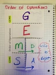 Order Of Operations Foldable Gems Order Of Operations Math Instruction Math Interactive Notebook