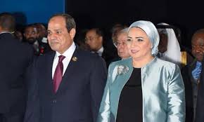 Told sisi my thrilling hour long saga with stephen the bug and the tragic end 5 min ago </3. Egypt S First Lady Entesar Al Sisi Spotted Wearing Okhetin At Wyf Egypttoday