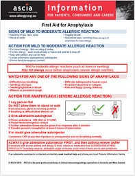 First Aid For Anaphylaxis Australasian Society Of Clinical