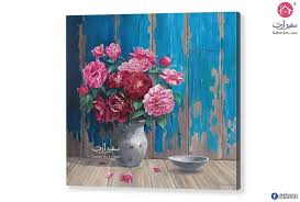 لوحات فنية ورود حمراء سفير ارت للديكور flower painting painting red flowers