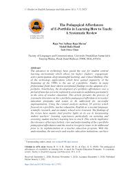 Healthy working environment, colleagues who care about your development. Pdf The Pedagogical Affordances Of E Portfolio In Learning How To Teach A Systematic Review